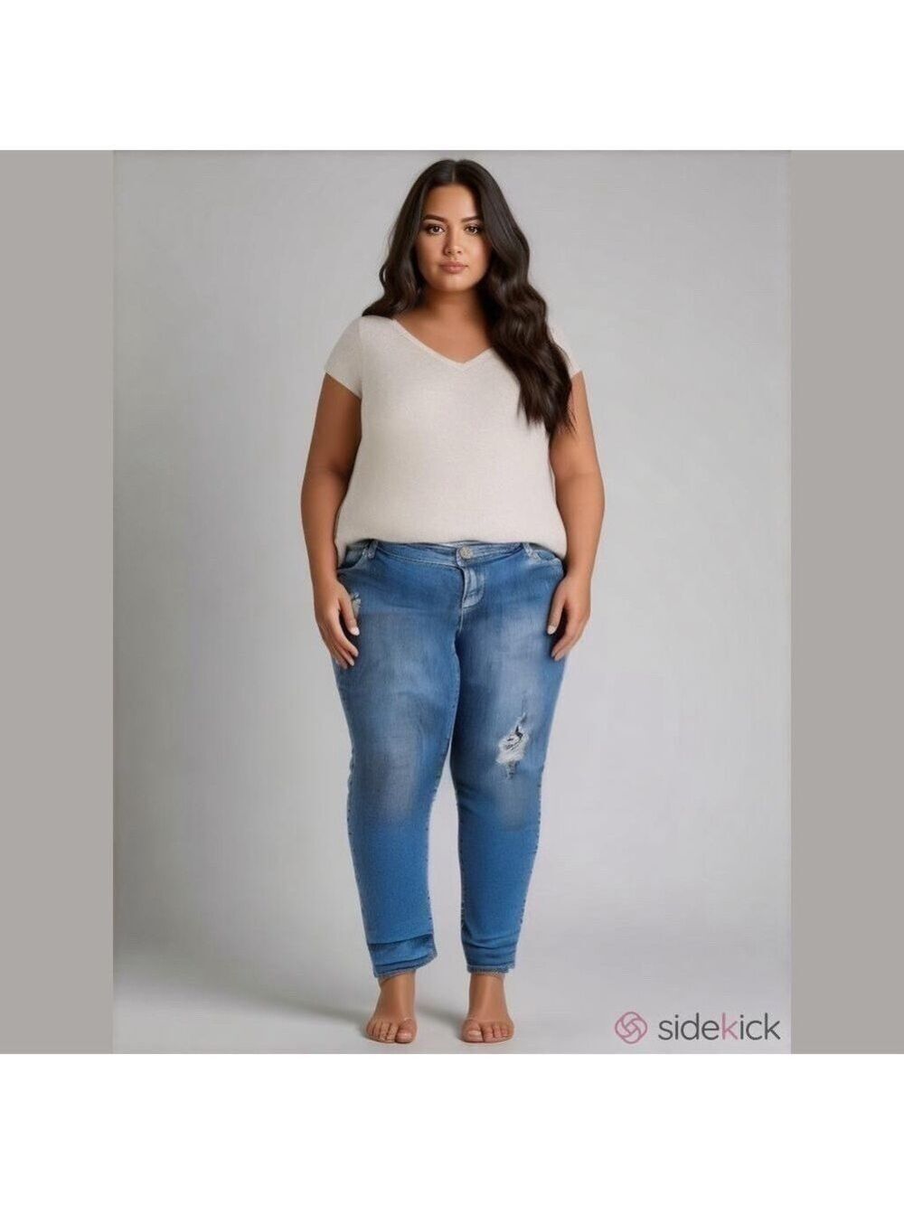 Kut From the Kloth Plus Size Celine Slouchy Boyfriend Distressed Denim Jeans